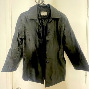 Black leather jacket